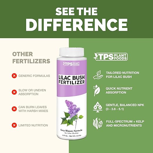 Lilac Fertilizer – Liquid Plant Food for More Blooms, Sweet Fragrance & Healthy Shrub Growth, 32 oz