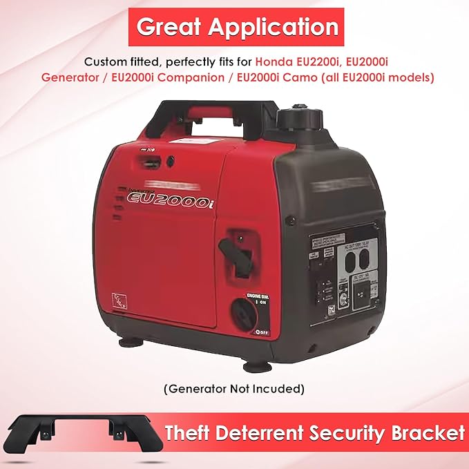 Yoursme Generator Theft Deterrent Security Bracket for Honda EU2200i, EU2000i, EU2000i Companion, EU2000i Camo Heavy-Duty Protection Bracket with Tamper-Proof Bolts, Replace for 63230-Z07-010AH