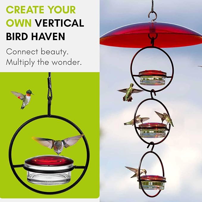 Mosaic Birds Hummble Slim Hummingbird Feeder, M045-301, 3.4 Ounce Capacity, Clear, 1 Piece