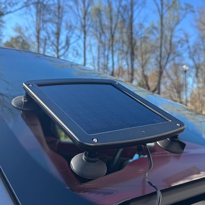 Battery Tender 5 Watt Solar Panel 12V Battery Charger with Charge Controller - IP67 Weatherproof - Windshield Mountable for Motorcycles, Cars, SUVs and Campers - 021-1171