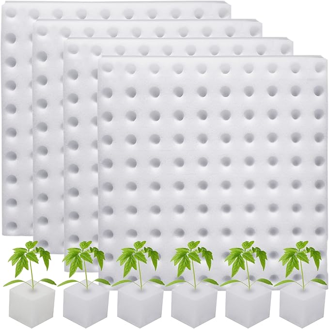 400 Pcs Hydroponic Sponges Planting Gardening Tool Soilless Cultivation Seedling Sponges Cultivation Sponge Greenhouse for Small Bud Growth & Grow Seedlings