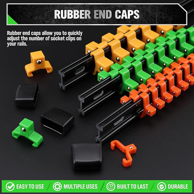 SWANLAKE GARDEN TOOLS Bundled Products-2 Items: 18PCS Socket Organizer & 2PCS 60 Slots Wrench Organizer
