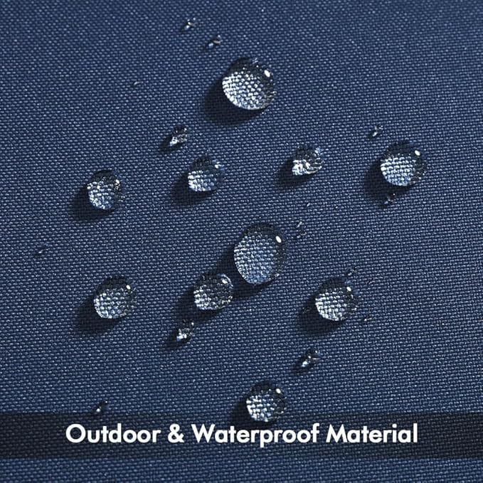 MIULEE Pack of 2 Decorative Outdoor Waterproof Pillow Covers Square Garden Cushion Sham Throw Pillowcase Shell for Patio Tent Couch 20x20 Inch Dark Blue