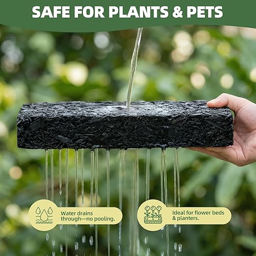 Mulch Glue 2 Gallons - Super Stick Rock Glue for Landscaping Gravel Binder for Pea Gravel, Long-Lasting & Non-Toxic, Covers 2X More Area Pebble Gravel Hold for Paths, Patios & Garden Borders
