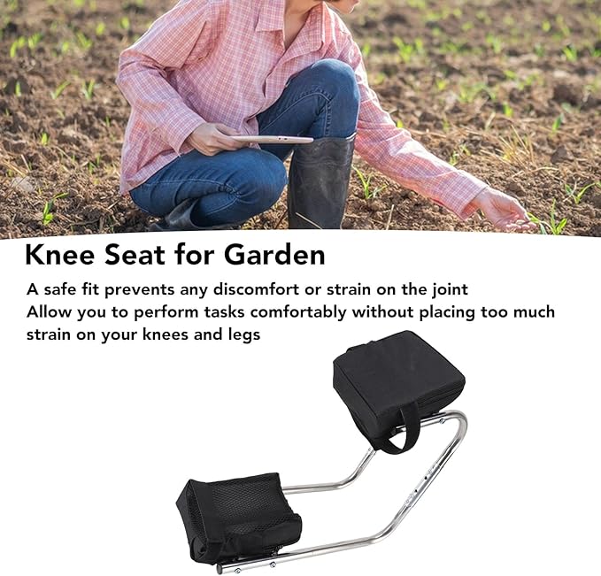 Fockety Knee Seat - Labor Saving Kneeseat, Stainless Steel Construction, Ergonomic Knee Ankle Support