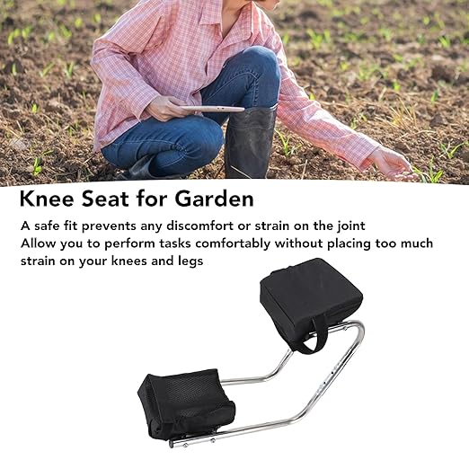GOTOTOP Knee Seat Gardening Tool Stainless Steel Ergonomic Ankle Support Multifunctional Knee Seat Leg Brace for Gardening Work