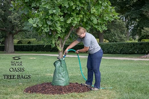 Large 3ft Tall 20 to 50 Gallon Tree Soaker Watering Bags, Reusable, Heavy Duty, Slow Extended Release Water Bags for Trees, Premium PVC Tree Drip Irrigation Bags for Landscaping (3)