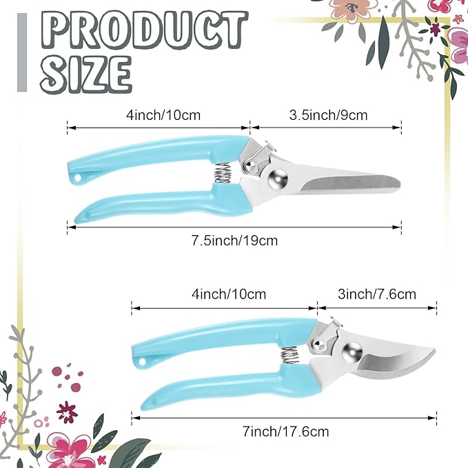 Amylove 24 Pcs Garden Flower Shears Pruning Scissors Valentine Heavy Duty Plant Scissor Garden Clippers Hand Bypass Pruner for Gardening Plants Hedge Tree Cutting Miniature Bonsai Modeling(Multicolor)