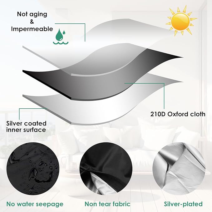 Patio Cushion Storage Bag ,Outdoor Cushion Storage Cover with Zipper and Handles Size 68" L x 30" W x 20" H Extra Large Pillow Organizer Bag for Furniture,Christmas Tree, Bedding Storage(1Pack)
