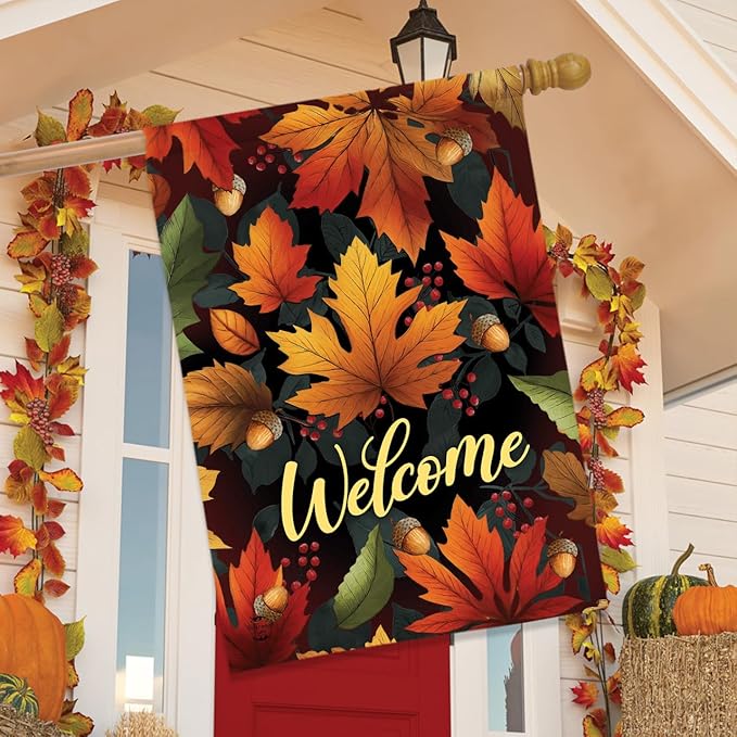 Briarwood Lane Autumn Color Leaves House Flag