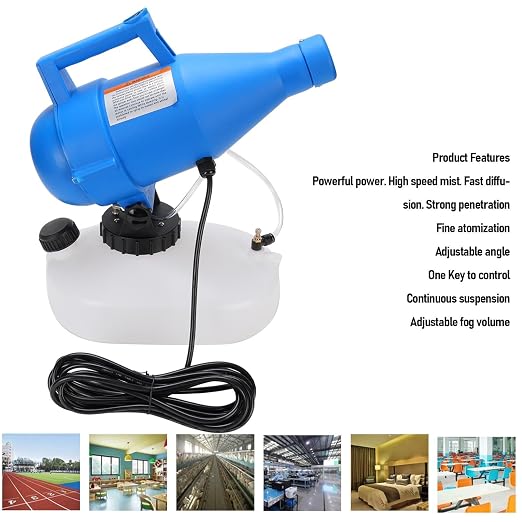 4.5L Electric Fogger Adjustable Portable Atomizer Sprayer for Indoor Outdoor Use in Hotels Schools Gardens EU Plug 220V