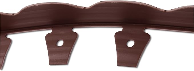 EasyFlex Scallop No-Dig Edging with Extra Anchoring Spikes - 100' Kit, Red
