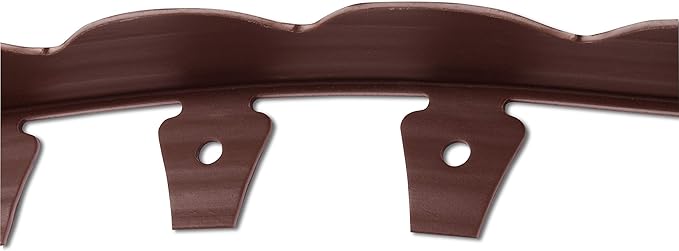 EasyFlex Scallop No-Dig Edging with Extra Anchoring Spikes - 40' Kit, Red, 3210RDE-40CXX