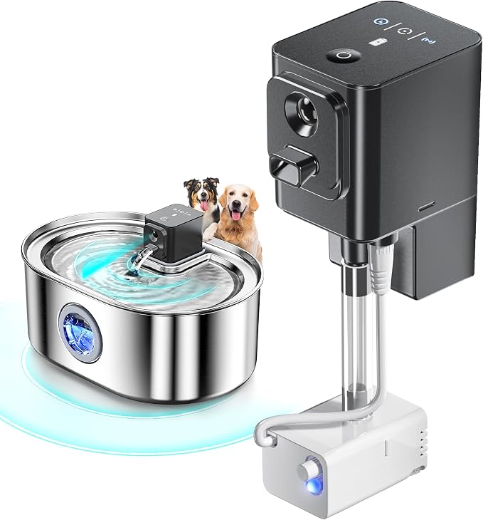 Dog Fountain Pump Replacement Controller, Compatible for Wireless & Battery Operated 2.1Gal Dog Water Fountain