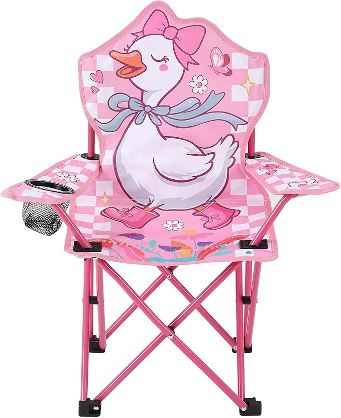 KABOER Kids Outdoor Folding Lawn and Camping Chair with Cup Holder and Carrying Bag, Children's Camping Chairs
