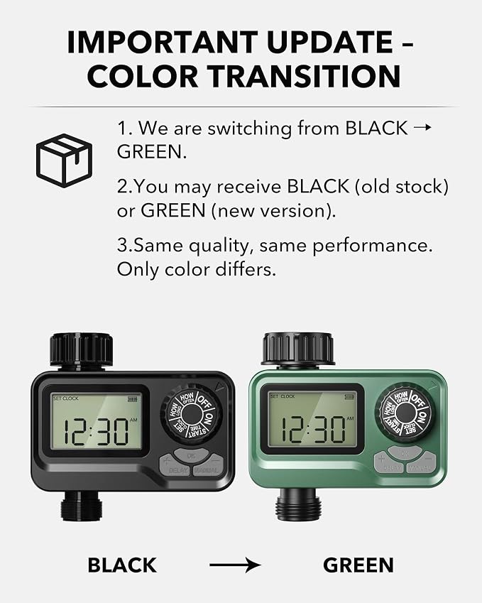 BN LINK Programmable Sprinkler Timer with Rain Delay – Waterproof Digital Water Timer for Garden Hoses, Manual & Auto Modes – Ideal for Lawn, Yard, Drip Irrigation System, 1 Outlet