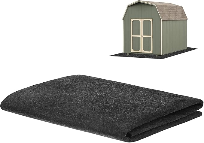 M METERXITY 3 mm Thickened Outdoor Storage Shed Mat, 2.4x3 ft Waterproof Shed Flooring Mat for Patio Furniture Floor Protecting from Wear/Liquid/Dust/Oil, Non-Slip Felt Rubber Rug Pad [Grey]