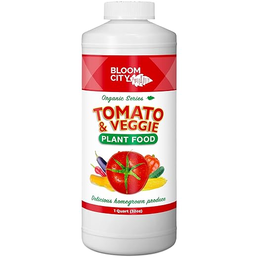 Bloom City Tomato & Veggie Plant Food – Liquid Fertilizer for Bigger Harvests, Stronger Roots & Vigorous Growth, 32 oz
