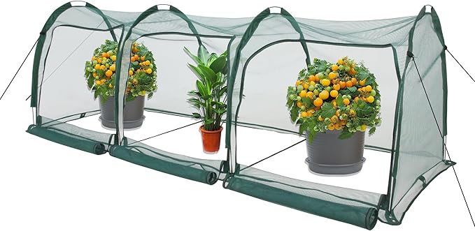 Flexible Net Grow Tunnel - Garden Greenhouse Plant Mesh Covers Growhouse Cloche for Protecting Fruit Vegetables Plants Cultivation from Animals (3M)