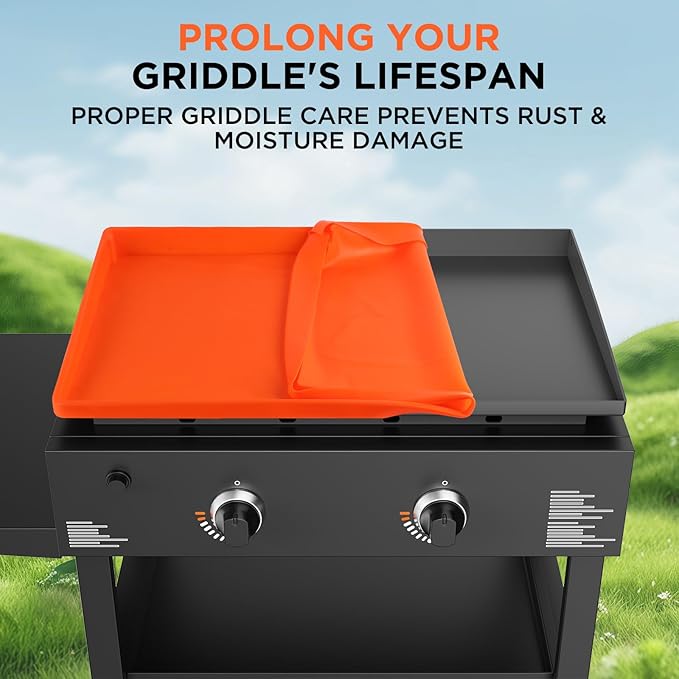 28" Silicone Griddle Mat for Blackstone 28 Inch Grill, Heavy Duty Food Grade Silicone Griddle Cover, Protect Your Grill from Dirt & Rust All Year Round