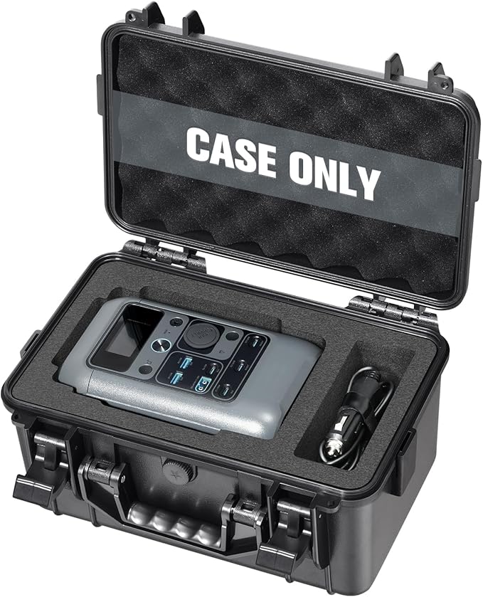 Hard Case for Anker Solix C300 DC - Portable Solar Generator Hard Shell Case: Waterproof Travel Carrying Storage Box for Anker Power Bank Solix C300 DC Power Bank Station - for Campers & Adventurers