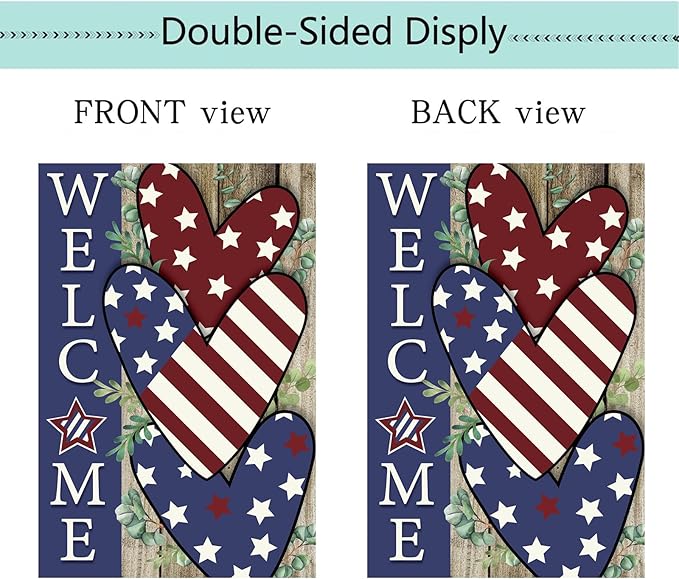 Seasonal Garden Flags Set of 12 Double Sided 12x18 Inch, Small Yard Flags for Outside, Christmas Halloween Easter Valentine's Day Decor, Spring Summer Fall Winter Holiday Garden Decorations