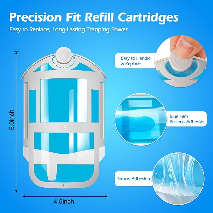 5 Pack Refill Cartridge Compatible with Flying Insect Trap M364 & Max,Replacement 100% Fit