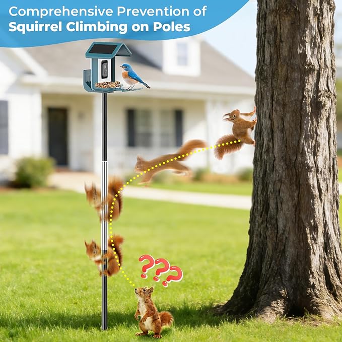 Squirrel Baffle for Bird Feeder Poles,Squirrel Guard Tree Wrap Trunk Protector for Squirrel Prevention Climbing Trees,Outside Baffle Guard,Weatherproof Outdoor Squirrel Proof Protector