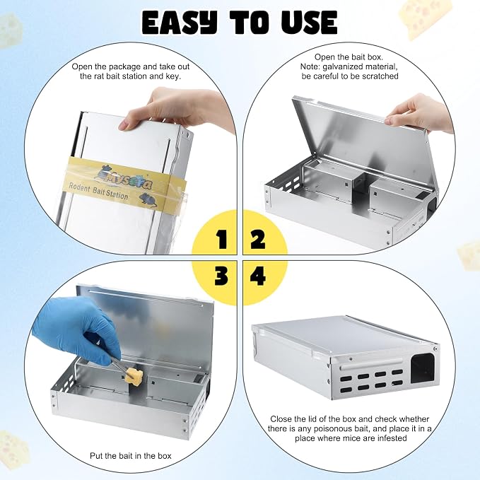 8 Packs Multi Catch Mouse Trap Invisible Mice Trap Rodent Humanized Silver Rat Traps for Indoor Outdoor Rat Control Pet and Security