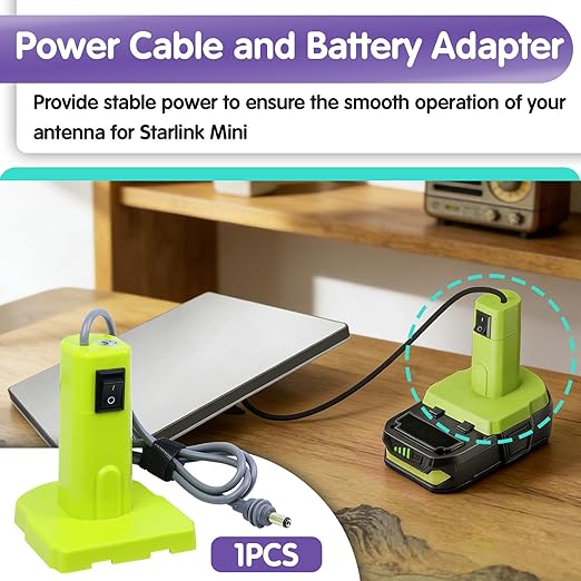 3.2FT Battery Adapter and Power Cable Compatible with Ryo.bi Batteries, Adapter Power Cable Cord for Starlink Mini, Plug-and-Play Configuration, 1M Starlink Mini Replacement Parts