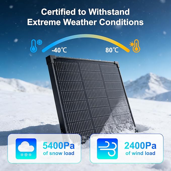 Solar Panels N-Type 16BB 50W Solar Panel, 50 Watt Solar Panel 18V A+ Monocrystalline Cell 25% High Efficiency, for RV Van Marine Home Rooftop Off-Grid Systems (22.8" x 20.3", Single Black)