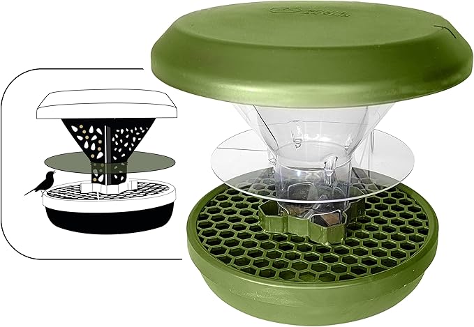 SWISSINNO Big Bird Blocker Ring, Transparent, Prevent Pigeons, Crows and Other unwanted Large Birds for Davos and Chur Feeder