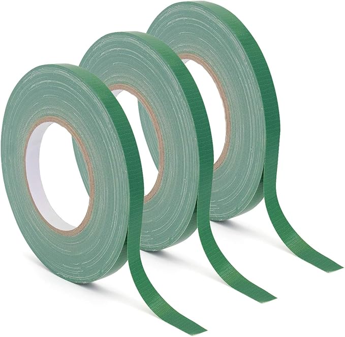 Royal Imports Floral Tape Green, Flower Stem Wrap Adhesive Waterproof Florist Tape for Decorative Bouquets Arranging and Crafts - 0.5" (60 Yd/180Ft) - 3 Rolls