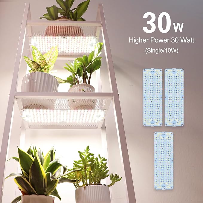 3Pack 2026 Ultra-Thin Panel Grow Lights for Seed Starting, Vegetables, Greenhouse & Under Cabinet & Shelf Plants with Timer 4/8/12/16/20H, Free Connect Full Spectrum Indoor LED Plant Growing Lamps