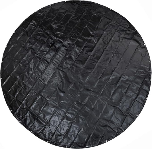 GUARD SHIELD Round Tarp Waterproof Heavy Duty Black 15 Feet Cover Outdoor Inflatable Pool Ground Cloth Tarps for Under Pool