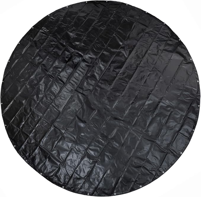 GUARD SHIELD Round Tarp Waterproof Heavy Duty Black 24 Feet Cover Outdoor Inflatable Pool Ground Cloth Tarps for Under Pool