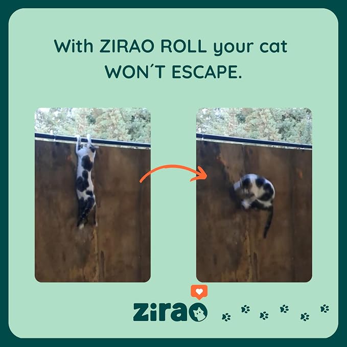 Zirao Roll -Outdoor Cat Anti-Escape Barrier, Quality Cat Protection for Patios and Gardens