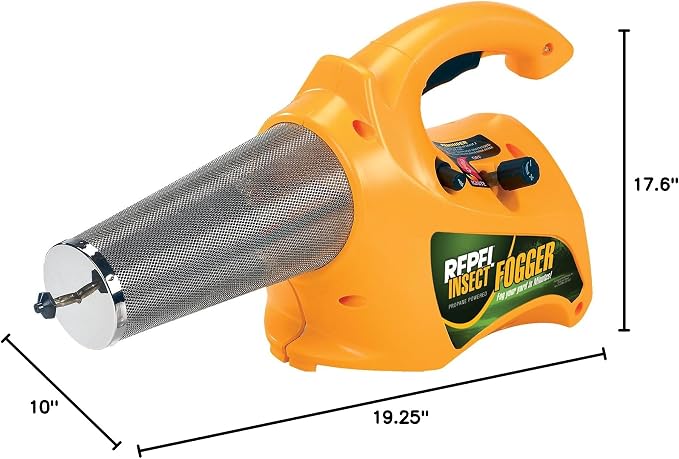 Repel 190397 Propane Insect Fogger for Mosquitoes, Flies, and Flying Insects in Your Campsite or Yard, 40 oz., Yellow