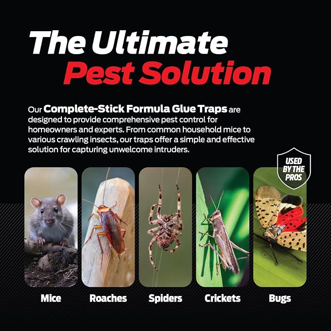 Mouse Traps Indoor for Home – Sticky Glue Traps for Mice & Rats – Strong Adhesive Mouse Glue Traps – Pest Control Sticky Mouse Traps for Indoor Use (36 Pack)