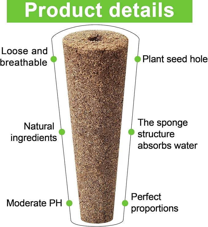 Chumia 200 Pcs Hydroponics Grow Sponges Replacement Root Growth Sponges Pods Kit for Indoor Hydroponic Garden Patio Lawn Plant Growth System Seed Starter