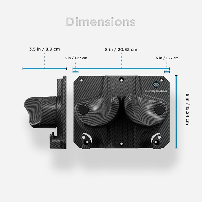Gravity Grabber - Ultimate Wall Storage Rack for Skis and Snowboards | Damage-Free Storage | Fits Any Ski or Snowboard | (Carbon, 1)
