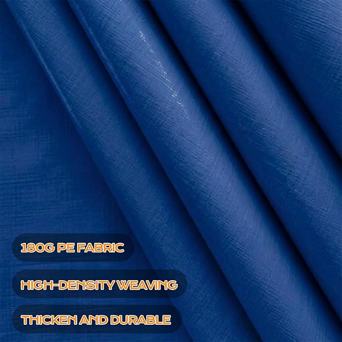 COWVIE 10 x 20 FT Carport Canopy Replacement Cover, with 46Pcs Long Ball Bungees, Waterproof Garage Top Tent Shelter Tarp, Only Top Cover