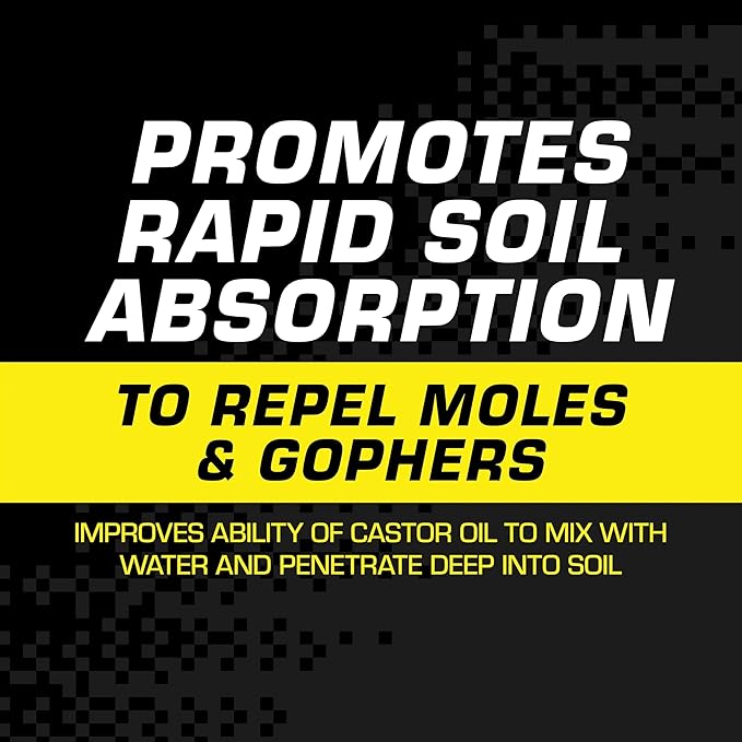 Tomcat Mole & Gopher Repellent Granules, Safe for Lawn and Garden, Formulated with Castor Oil, 4 lbs.