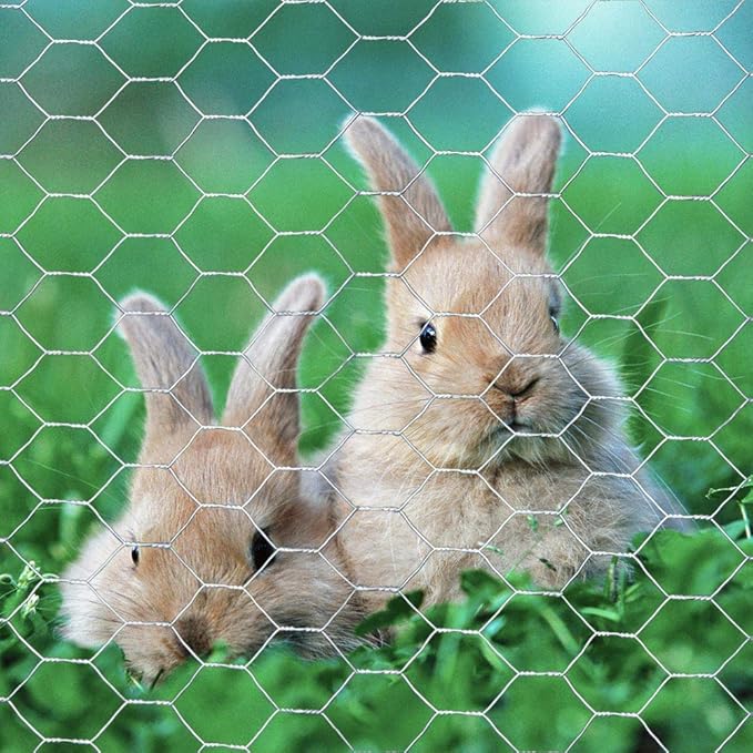20GA Galvanized Hexagonal Poultry Netting Chicken Wire 48 inches x 150 feet x 1 inch Mesh