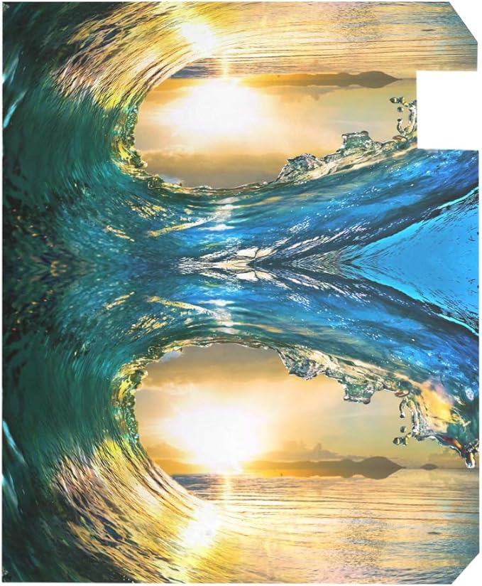 ZZKKO Surfing Colored Ocean Wave at Sunset Time Mailbox Covers Magnetic Seasonal Colorful Pattern Home Houses Decorations,25.5x20.8 Inch Large Size,Multicolor