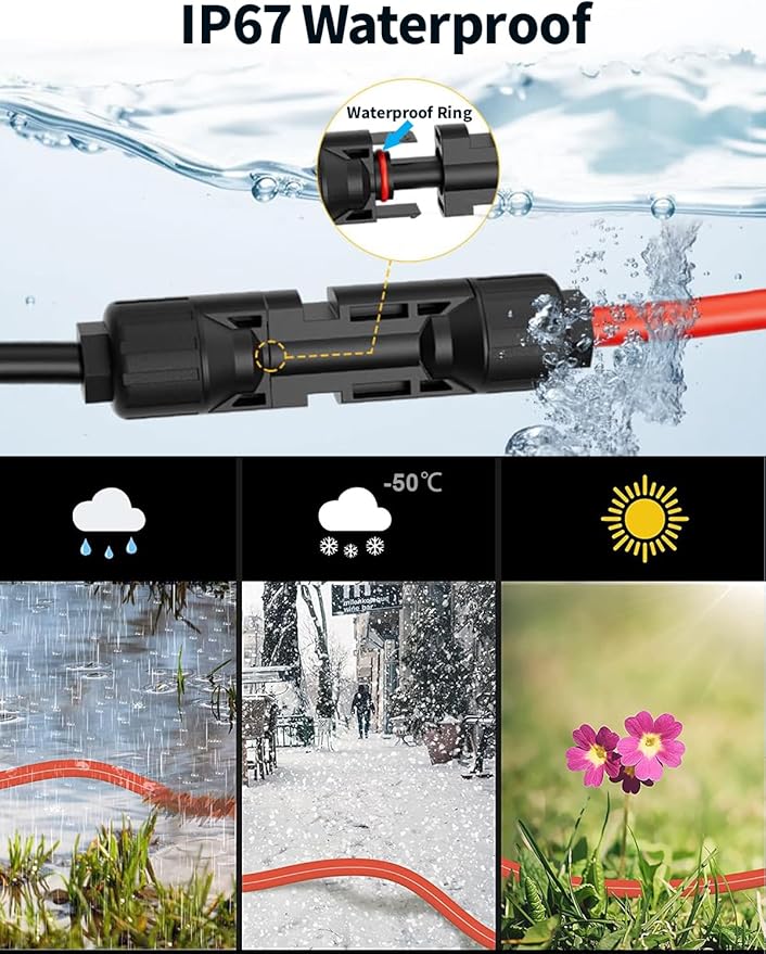 10FT Solar to XT60 Connector Charge Extension Cable 12AWG 3M, Tonton M-C-4 to XT60 Adapter Solar Cable for ECOFLOW RIVER & DELTA Series Portable Power Station, Solar Generator, RV Foldable Solar Panel