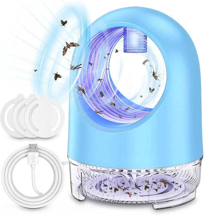 Indoor Fan-Powered Fruit Fly Trap – Electric Bug Catcher for Home, Effective Against Fruit Flies, Gnats, Mosquitoes & Moths