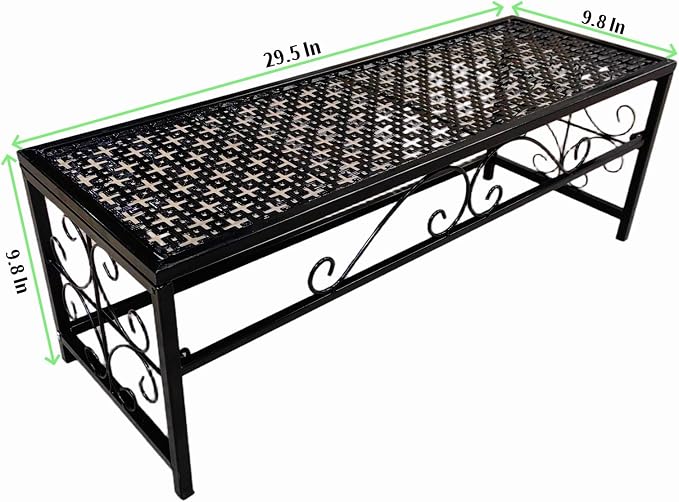 2 Tier Metal Plant Stand, Ladder Flower Pot Holder Plant Stands, Stackable Heavy Duty Tall Plant Shelf Flower Pot Holder for Patio Garden Corner Balcony Living Room (1 Tier H9.8 In-Black)