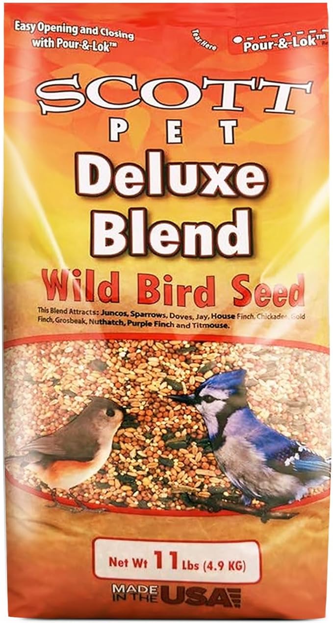Scott Pet Wild Bird Seed, Nut & Cherry Mix, 9 lbs Bag, Feed, Great for All Feeder Types, Food for Outside Wild Birds