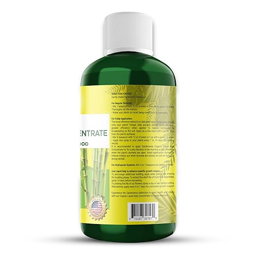 GARDENWISE Organic Premium Kelp Seaweed Fertilizer for Lucky Bamboo - Liquid Plant Food - Soil Enhancer - Natural Plant Food (8 OZ)